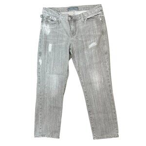 Rock & Republic Hamburg Capri Cropped Jeans in Gray Wash Size 10